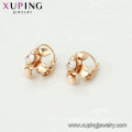 96013 Xuping jewelry fashion Synthetic CZ 18K gold color women's Hoops earrings